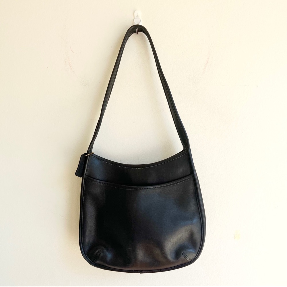 Coach Black Leather Shoulder Bag